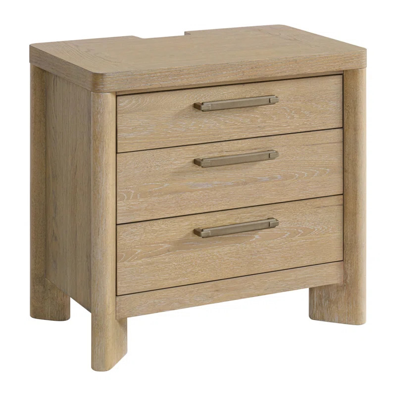 Karcen Sand Dune Nightstand with USB | Wayfair North America