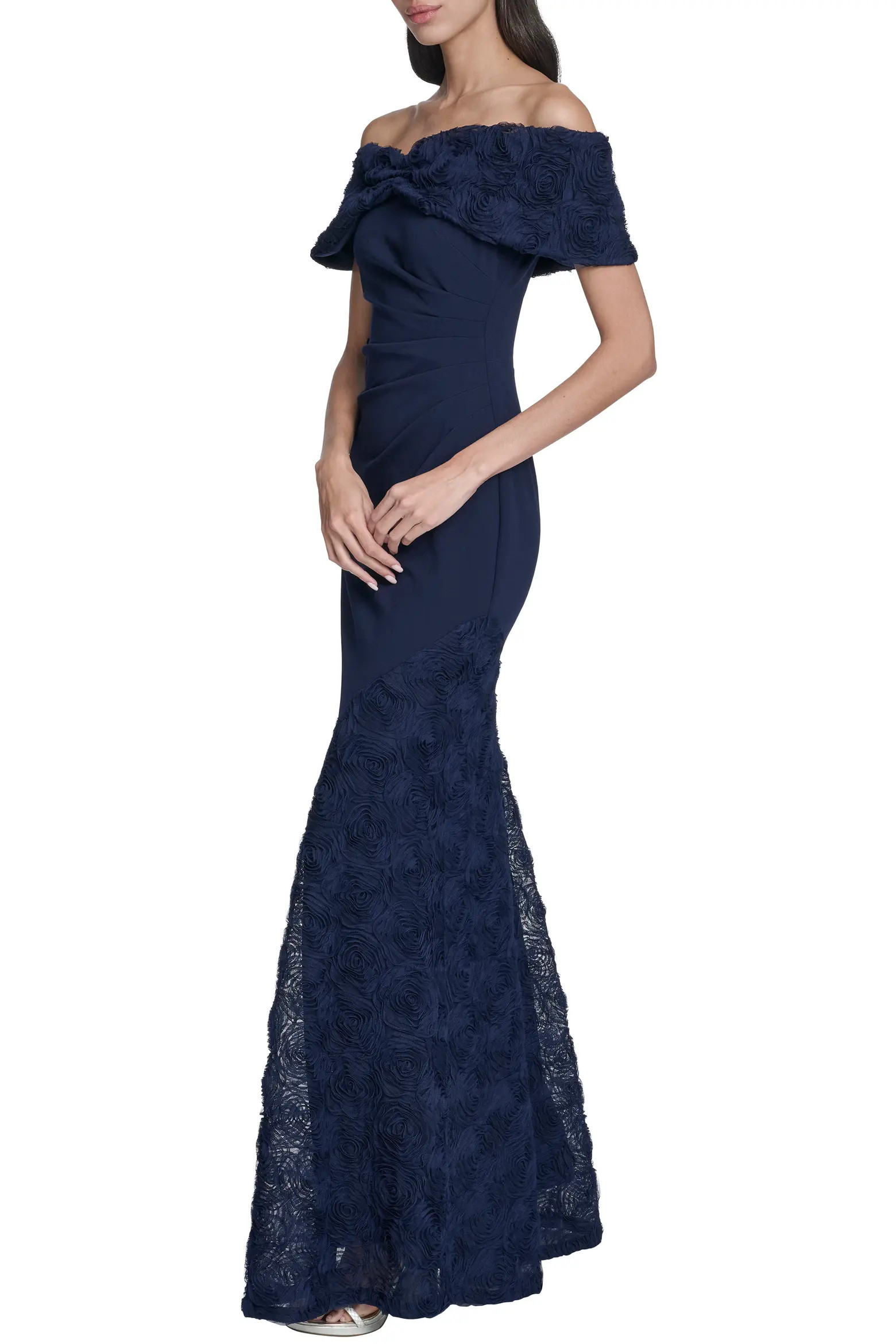 Off the Shoulder 3D Floral Gown (Women) | Nordstrom | Nordstrom