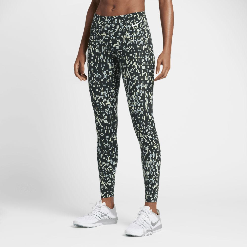 Nike Power Legendary Women's Printed Mid Rise Training Tights Size XS (Green) (Yoga Pants) | Nike US