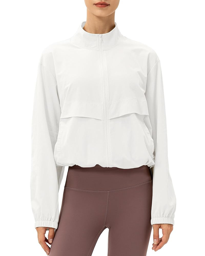 Locachy Women's Lightweight Zip Up Athletic Jacket Stand Collar Windproof Sun Protection Workout ... | Amazon (US)