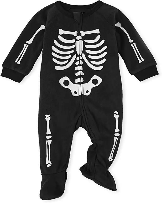The Children's Place Baby and Toddler Glow Skeleton Fleece One Piece Pajamas | Amazon (US)