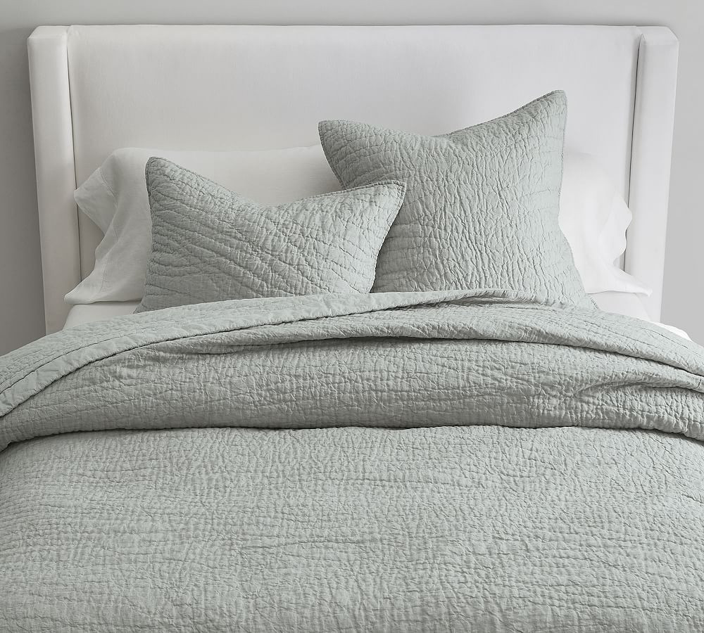 Belgian Flax Linen Handcrafted Quilt | Pottery Barn (US)