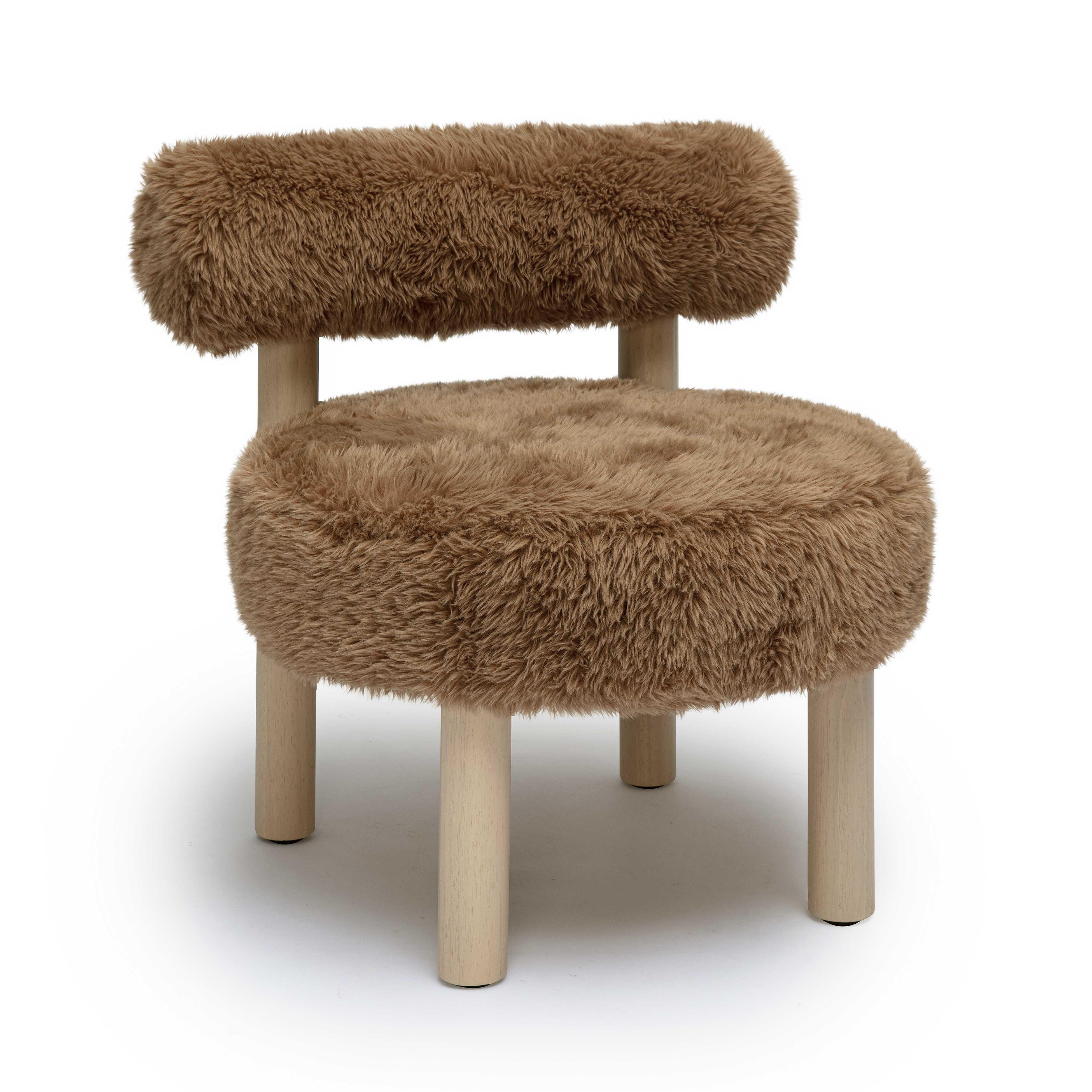 Carmel Contract-Grade Vegan Shearling Accent Chair | TOV Furniture
