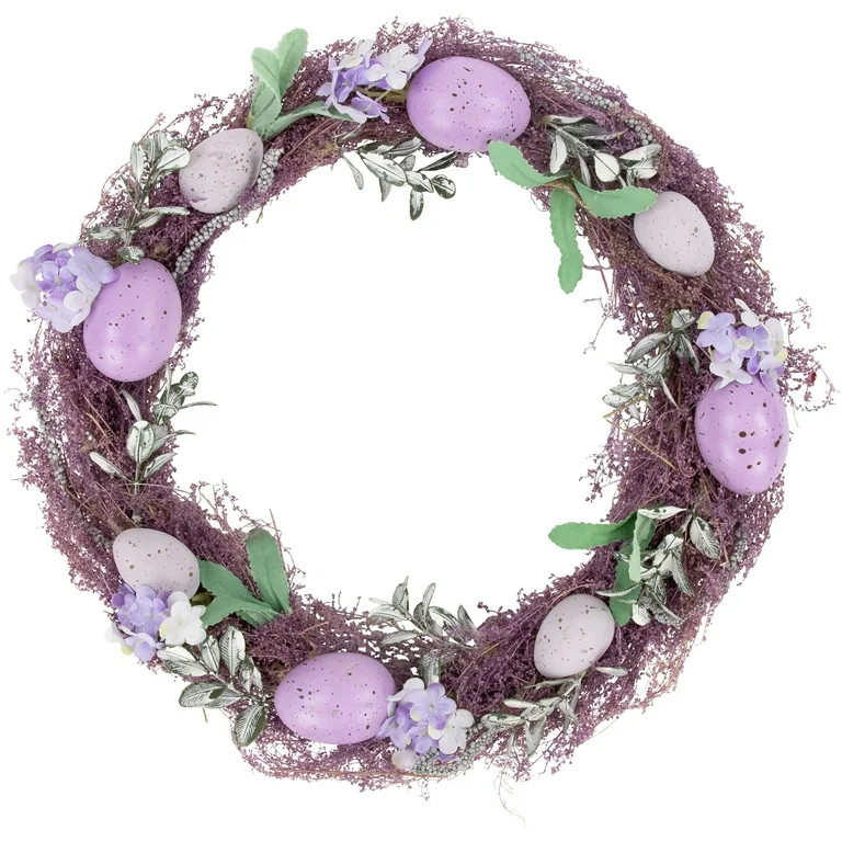 Northlight 12" Lavender Speckled Egg Easter Twig Wreath | Walmart (US)