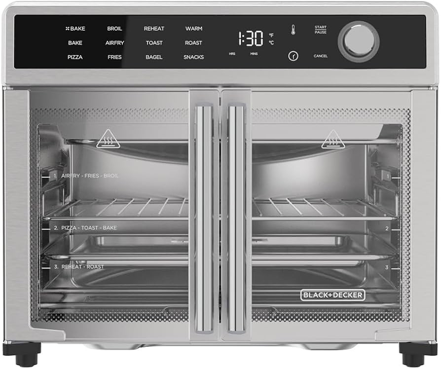 BLACK+DECKER Crisp 'N Bake Air Fryer Toaster Oven Combo, 12 in 1 Countertop Convection Oven Cooks... | Amazon (US)