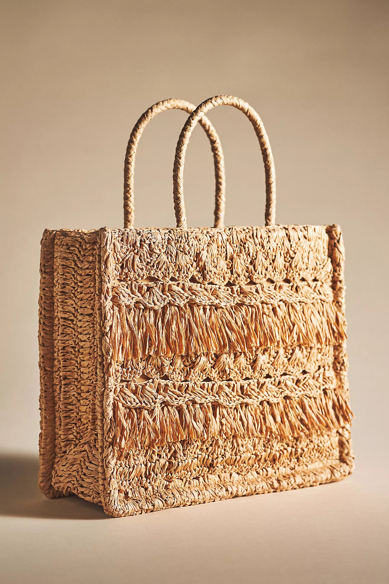 Raffia Fringe Tote | Anthropologie (US)