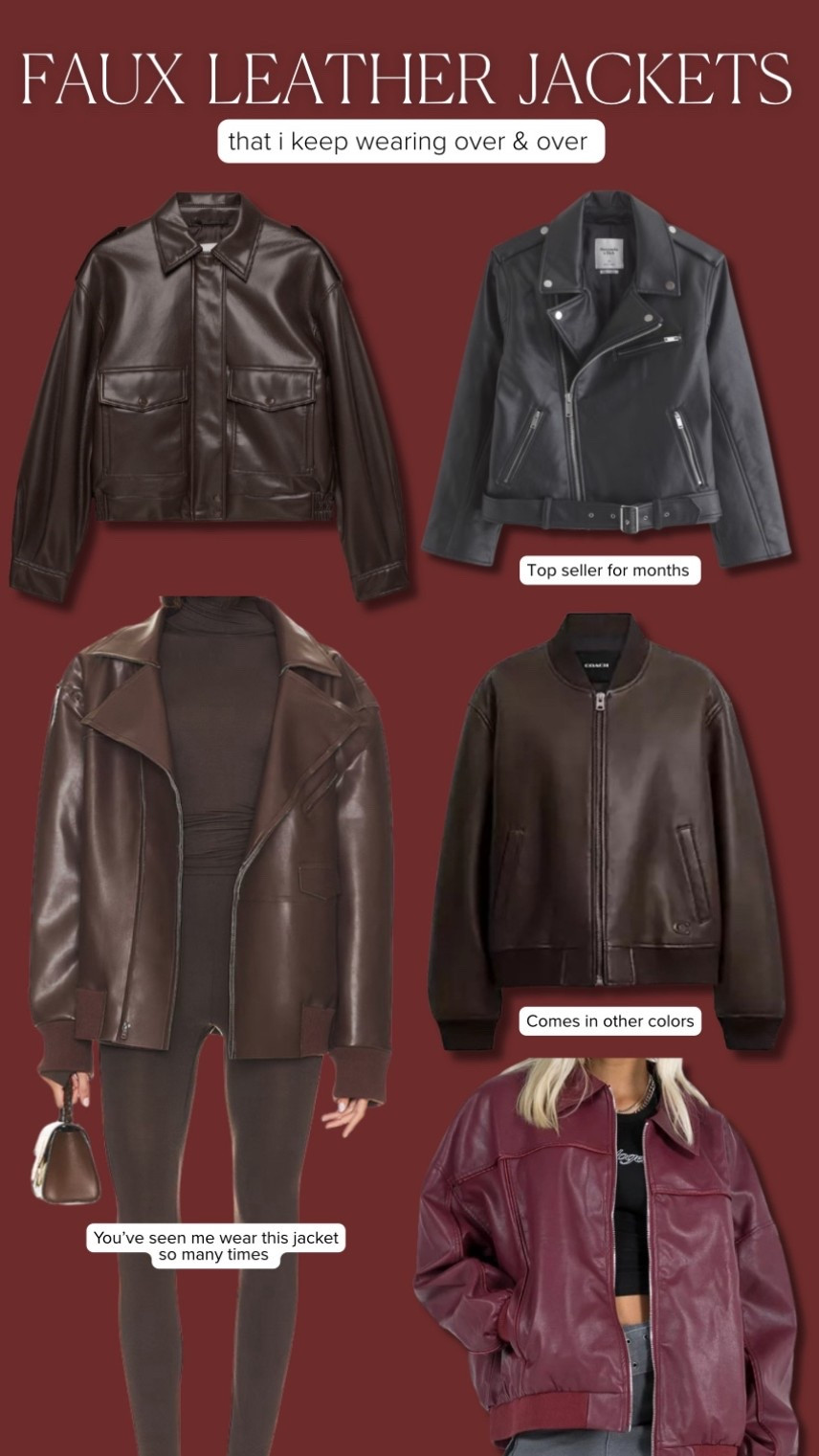 Faux leather jackets ✨

#LTKSaleAlert #LTKFindsUnder100 #LTKootd
