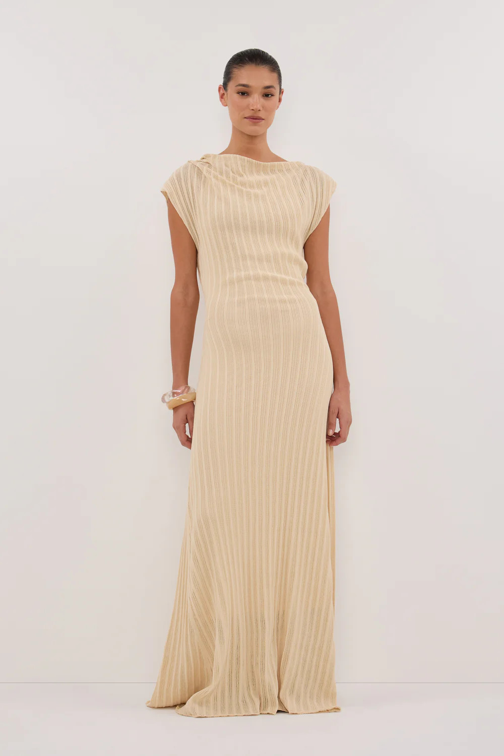 BOWIE NATURAL KNIT MAXI DRESS | DISSH