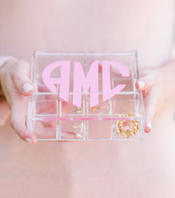 Twelve Compartment Thick Acrylic Jewelry Container | Etsy | Etsy (US)