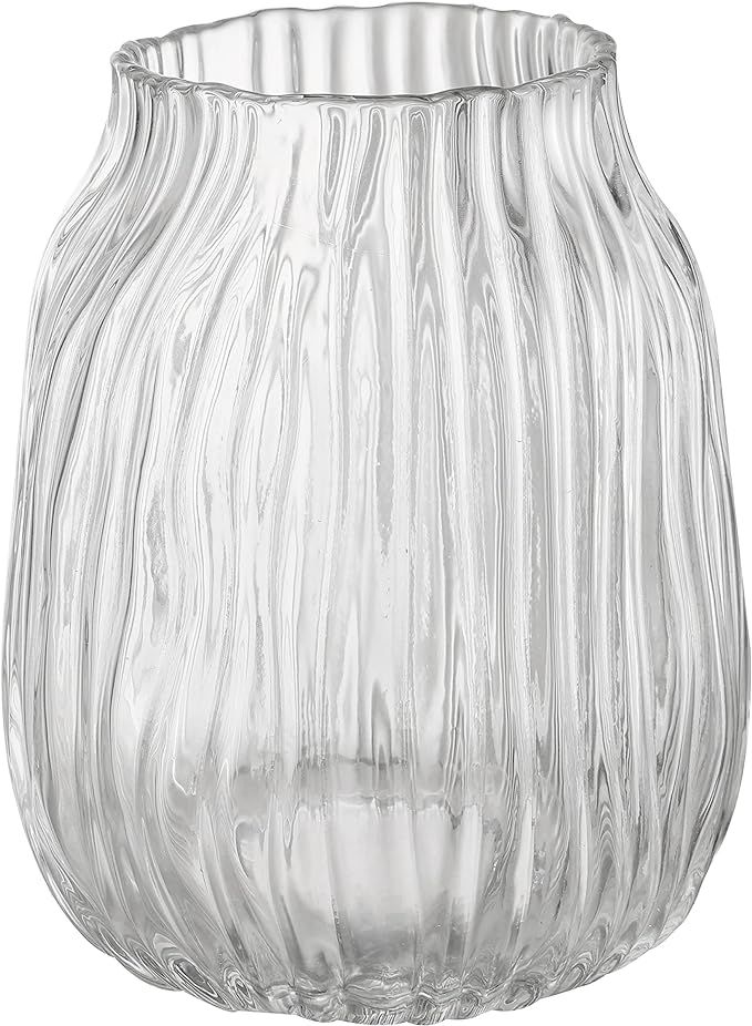Clear Tall Vase,Large Clear Vases for Flowers,H-8.0" Simple Striped Design for Home Floor Decor,F... | Amazon (US)