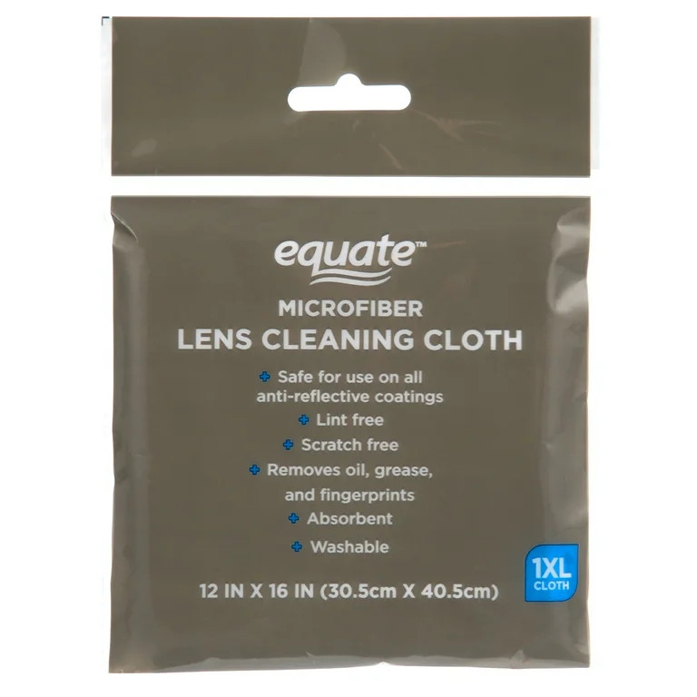 Equate Microfiber Lens Cleaning Cloth, XL - Walmart.com | Walmart (US)