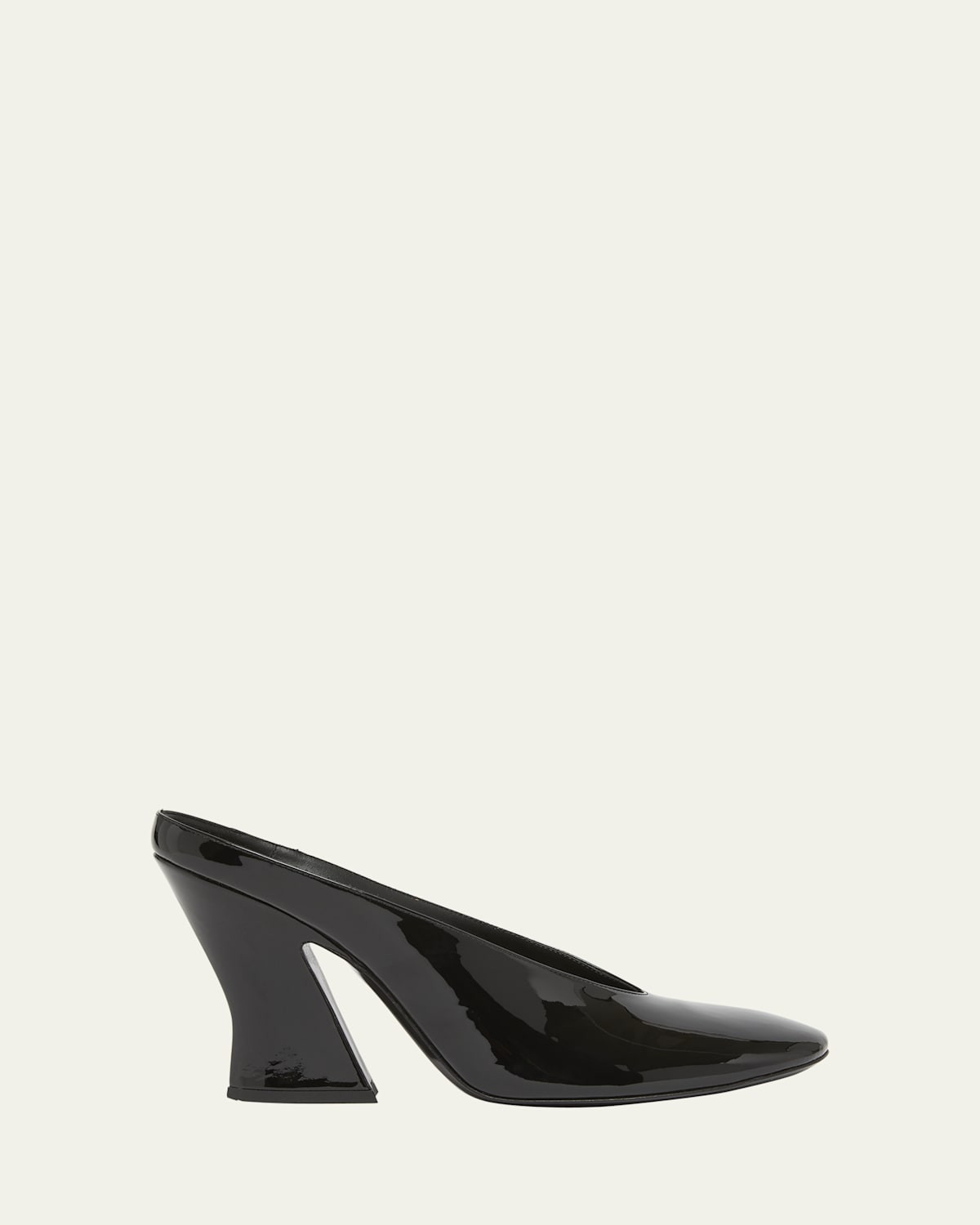 Patent Leather Sculpted Block-Heel Mules | Bergdorf Goodman