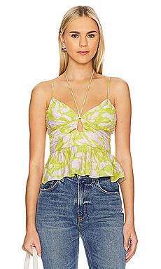 ASTR the Label Minka Top in Lime & Lavender Floral from Revolve.com | Revolve Clothing (Global)