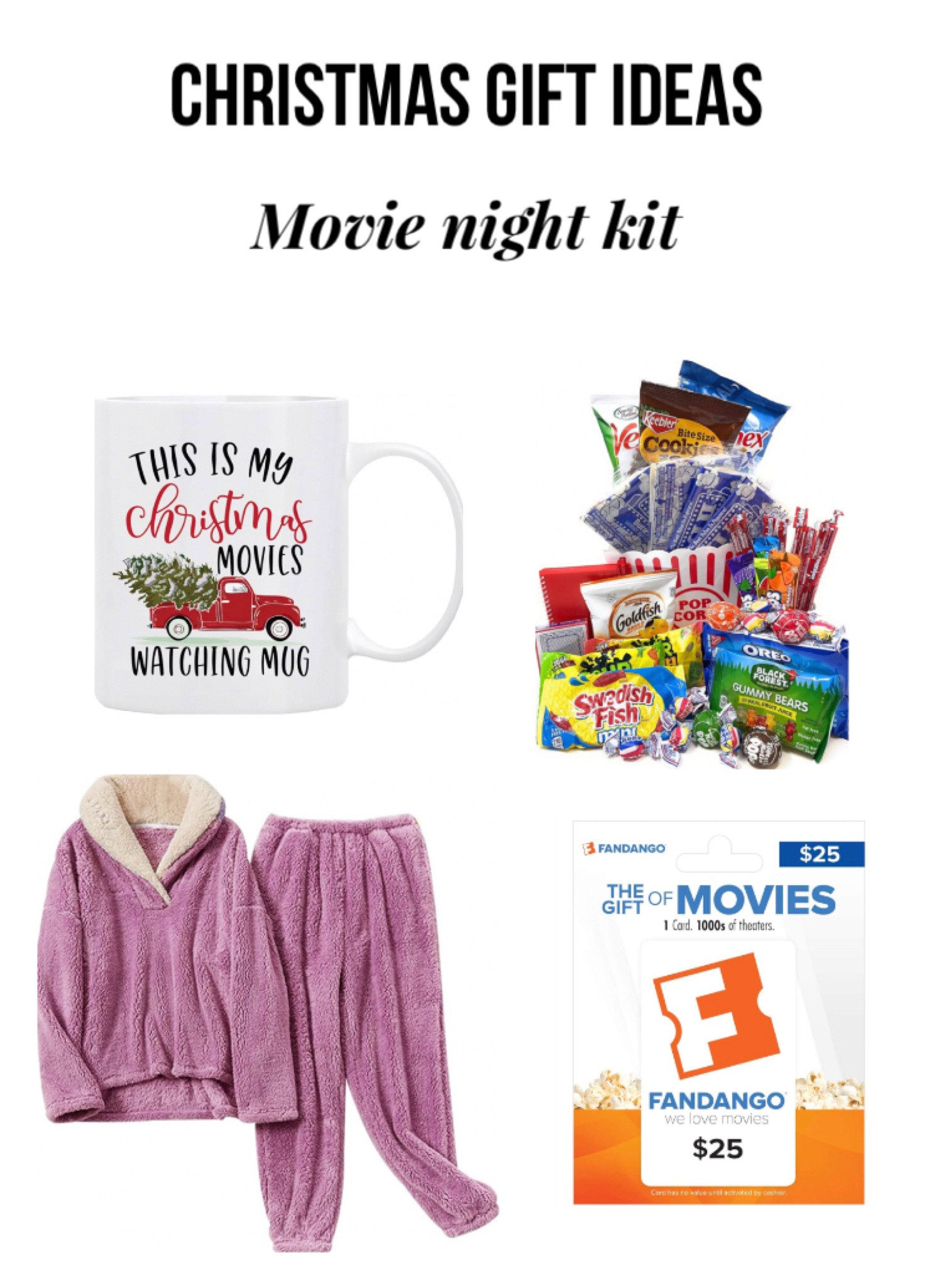 Christmas gift idea! Movie night kit! #christmasgift #giftideas #movienightgift #movienight #movienightkit #christmasgiftideas 