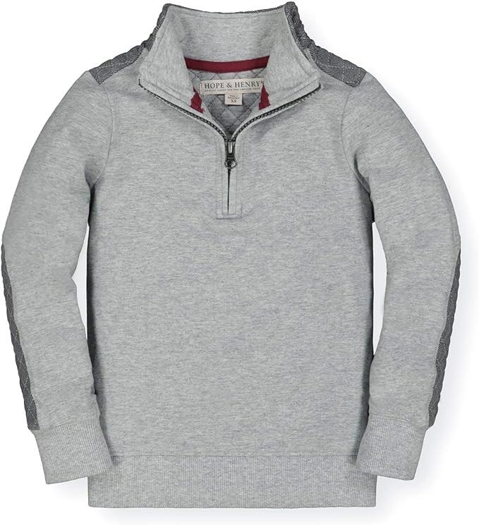 Hope & Henry Boys' Long Sleeve Half-Zip Pullover in French Terry | Amazon (US)