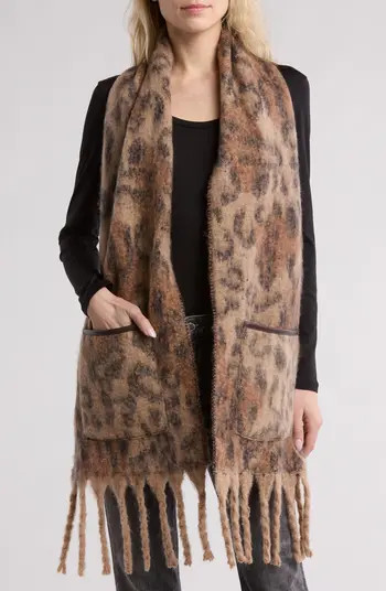 Vince Camuto Fringe Scarf with Muffler Pockets | Nordstromrack | Nordstrom Rack