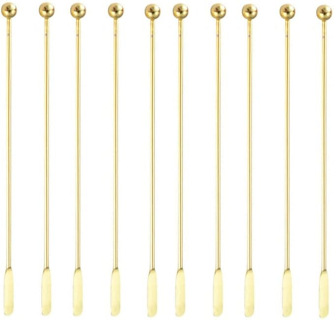 10 pcs Stainless Steel Coffee Beverage Stir Sticks Cocktail Stirrers Drink Swizzle Stick 7.4" Swi... | Amazon (US)