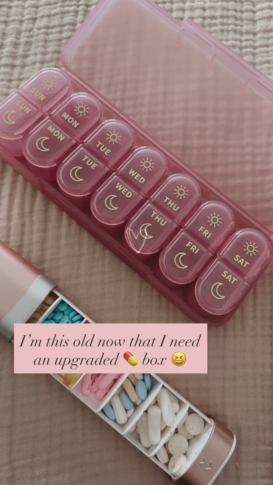 Vlogger post
Life has become more about pills 💊 than anything 
Needed extra help in keeping track of what pills I’m taking 
Sharing my Amazon finds 

#LTKtravel #LTKhome #LTKcanada