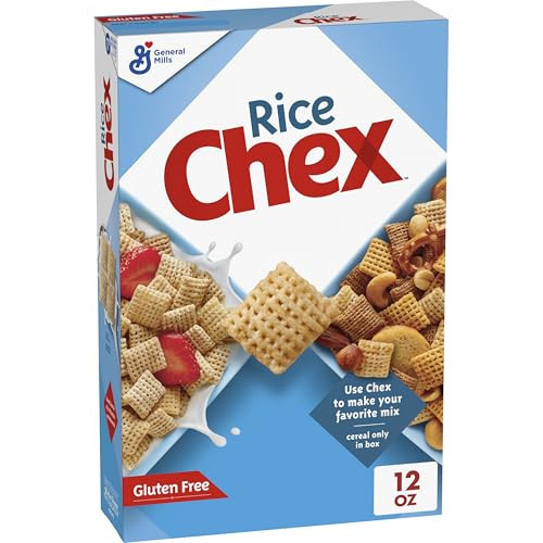 Rice Chex Gluten Free Breakfast Cereal, Homemade Chex Mix Ingredient, 12 oz | Amazon (US)