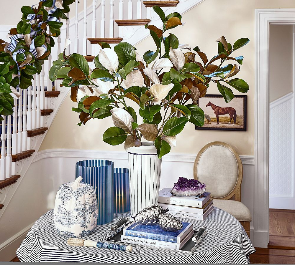 Brandon Maxwell Silver Magnolia Branch | Pottery Barn (US)