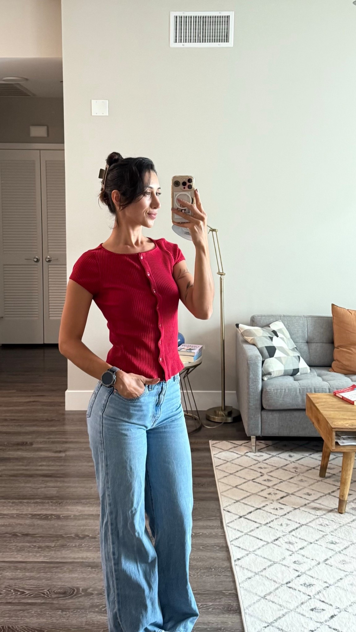 My absolute fave mom jeans always! Since tis the season I’m tended to wear reds! 

#LTKHoliday #LTKSeasonal #LTKootd