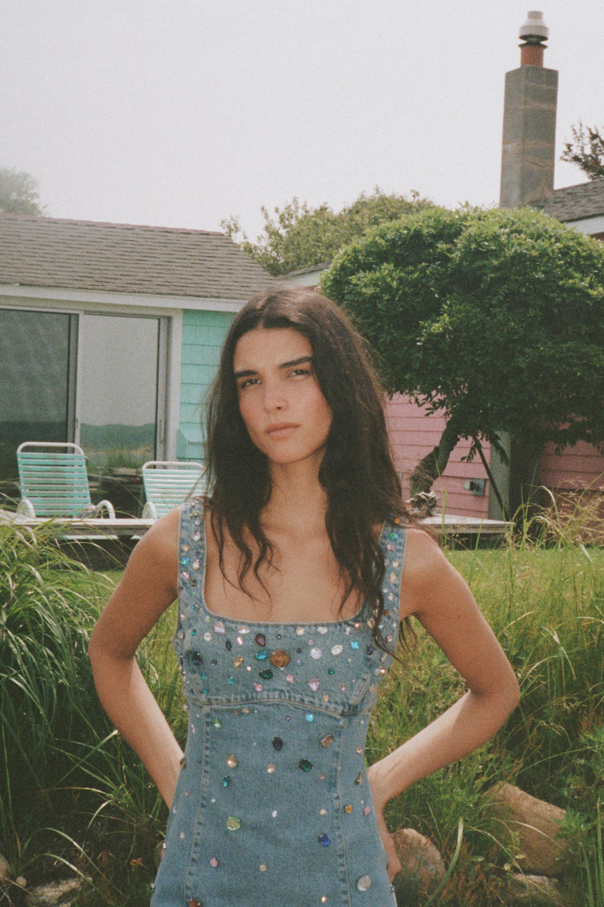 TRF JEWEL DENIM DRESS | Zara US