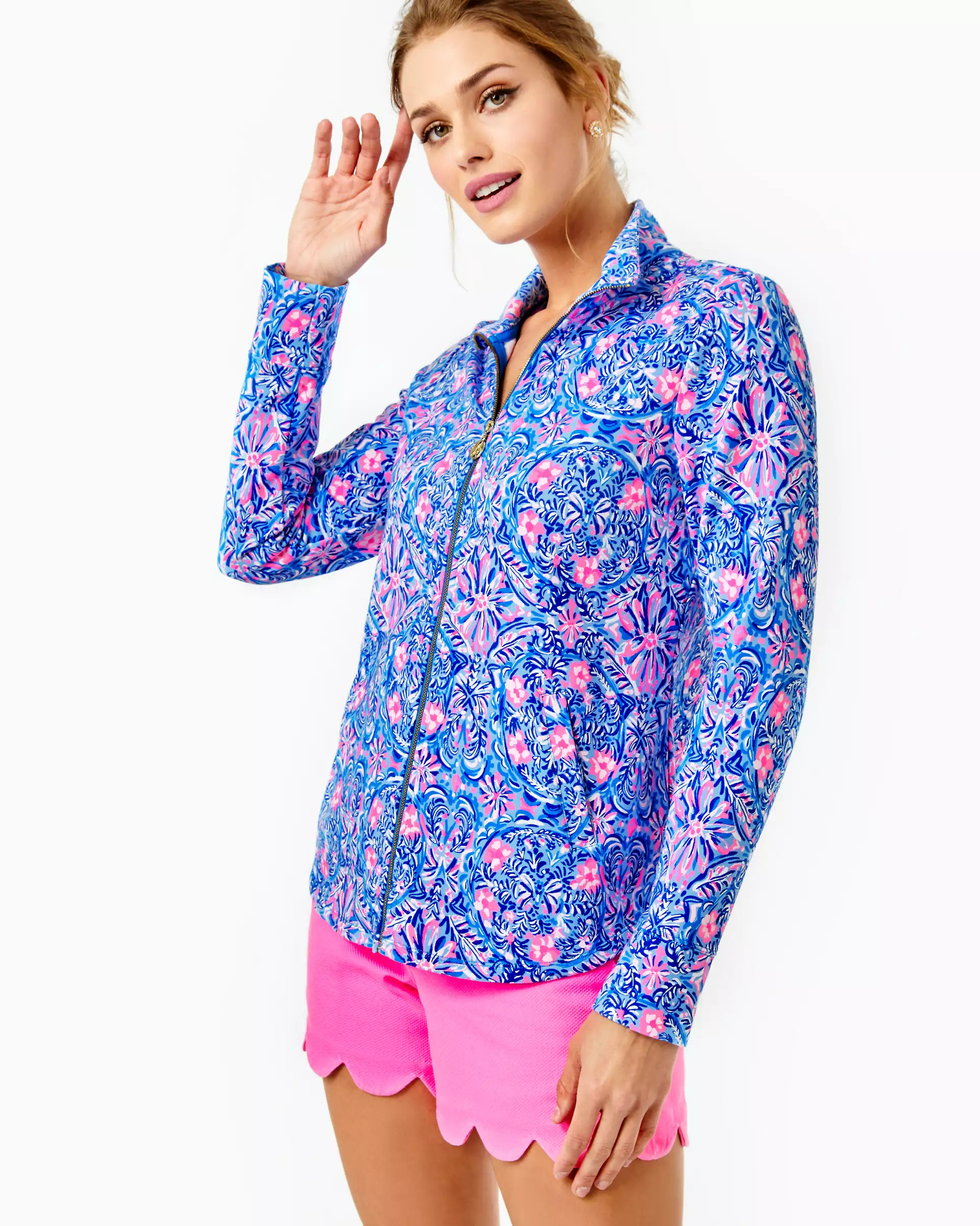 UPF 50+ Round Hem Leona Full-Zip Jacket | Lilly Pulitzer