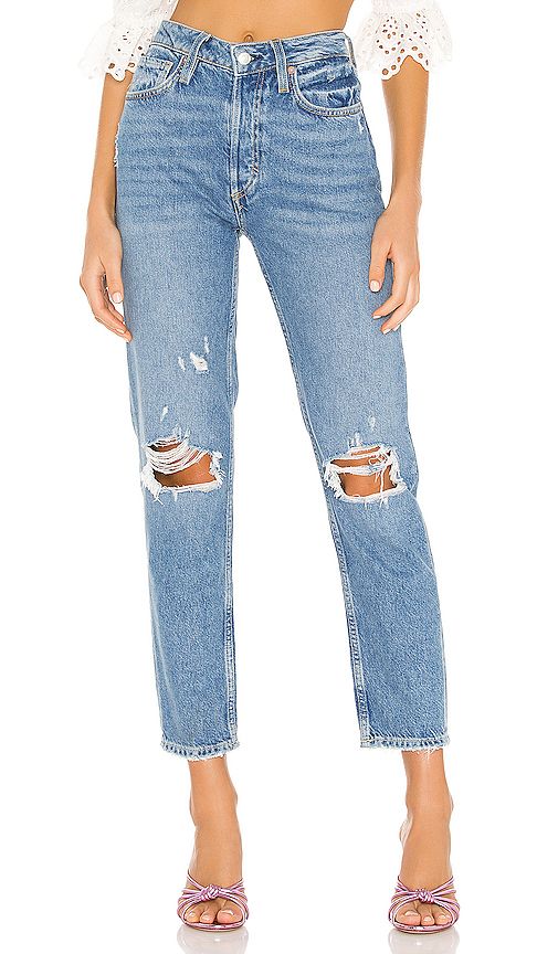 Free People Fast Times High Rise Mom Jean in Blue. - size 24 (also in 30) | Revolve Clothing (Global)