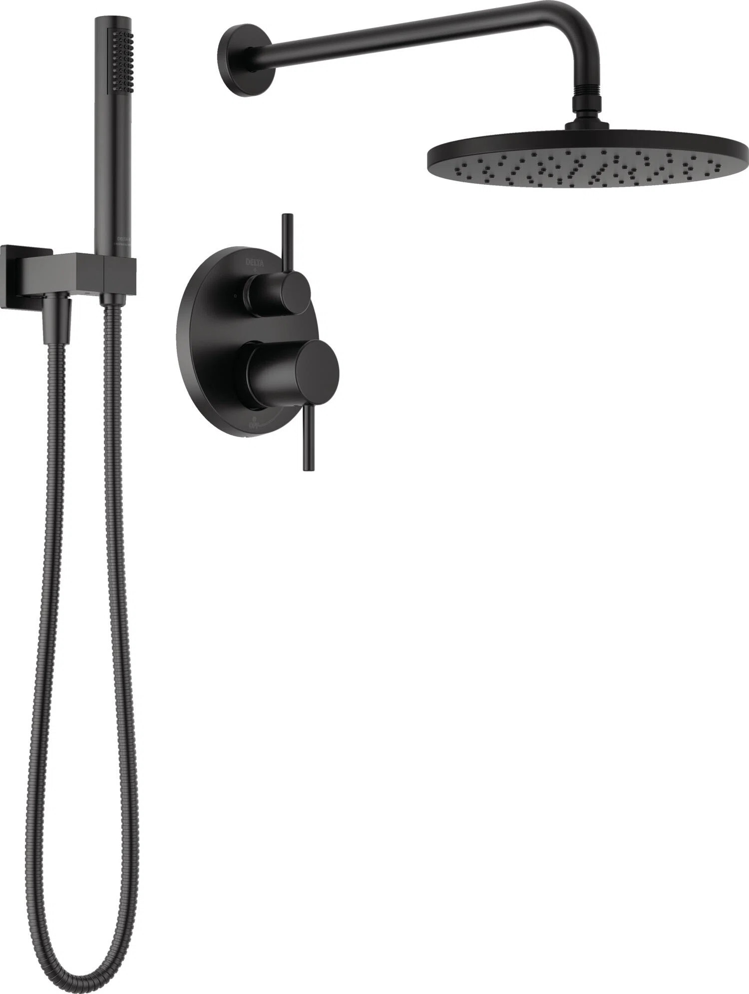 Modern Raincan Round Shower System, Rain Shower Head with Handheld Spray, Shower Faucet Set 34270... | Wayfair North America