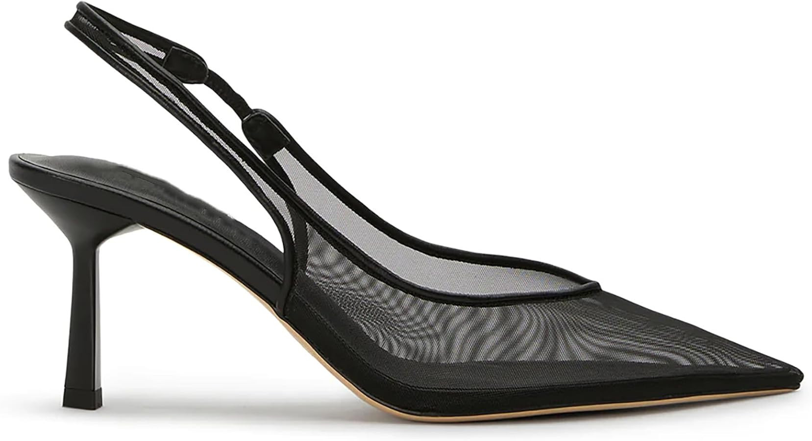 Women's Fine Mesh Slingback Kitten Heels,Pointed Toe Sling Back Heels,Casual Wedding Shoes for Wo... | Amazon (US)