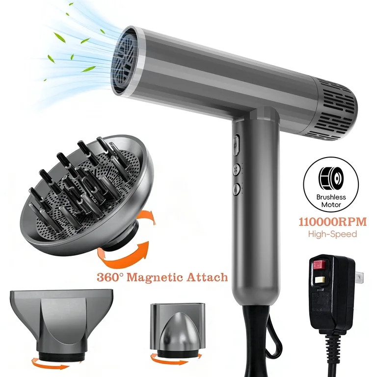 SKIMI Ionic Hair Dryer, High Speed 110000RPM Blow Dryer, Hair Blow Dryer with Diffuser for Women | Walmart (US)