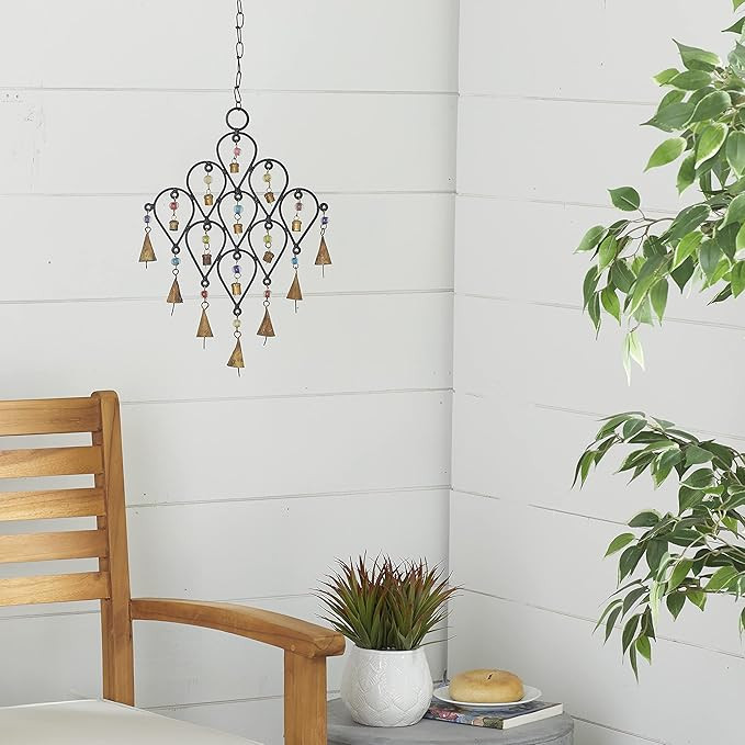 Deco 79 26733 Metal Bell Windchime 24" H, 10" W-26733, 24" x 10" | Amazon (US)
