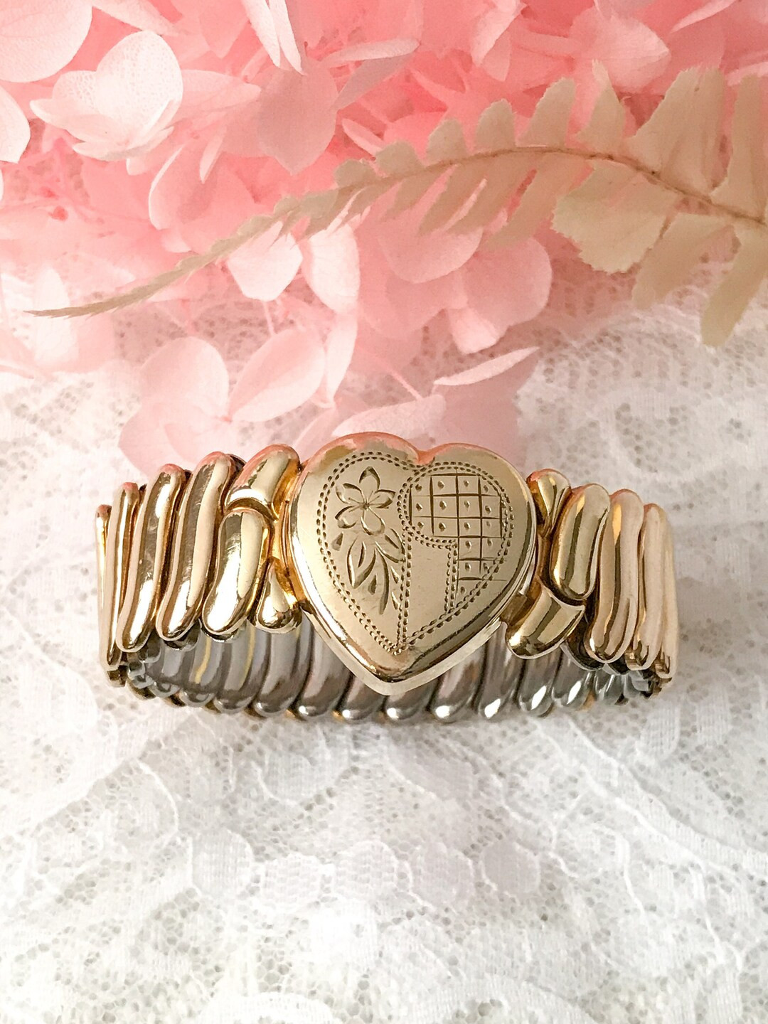 Sweetheart Bracelet Vintage Stretch Bracelet Sweetheart Expandable Bracelet Sweetheart Expansion ... | Etsy (US)