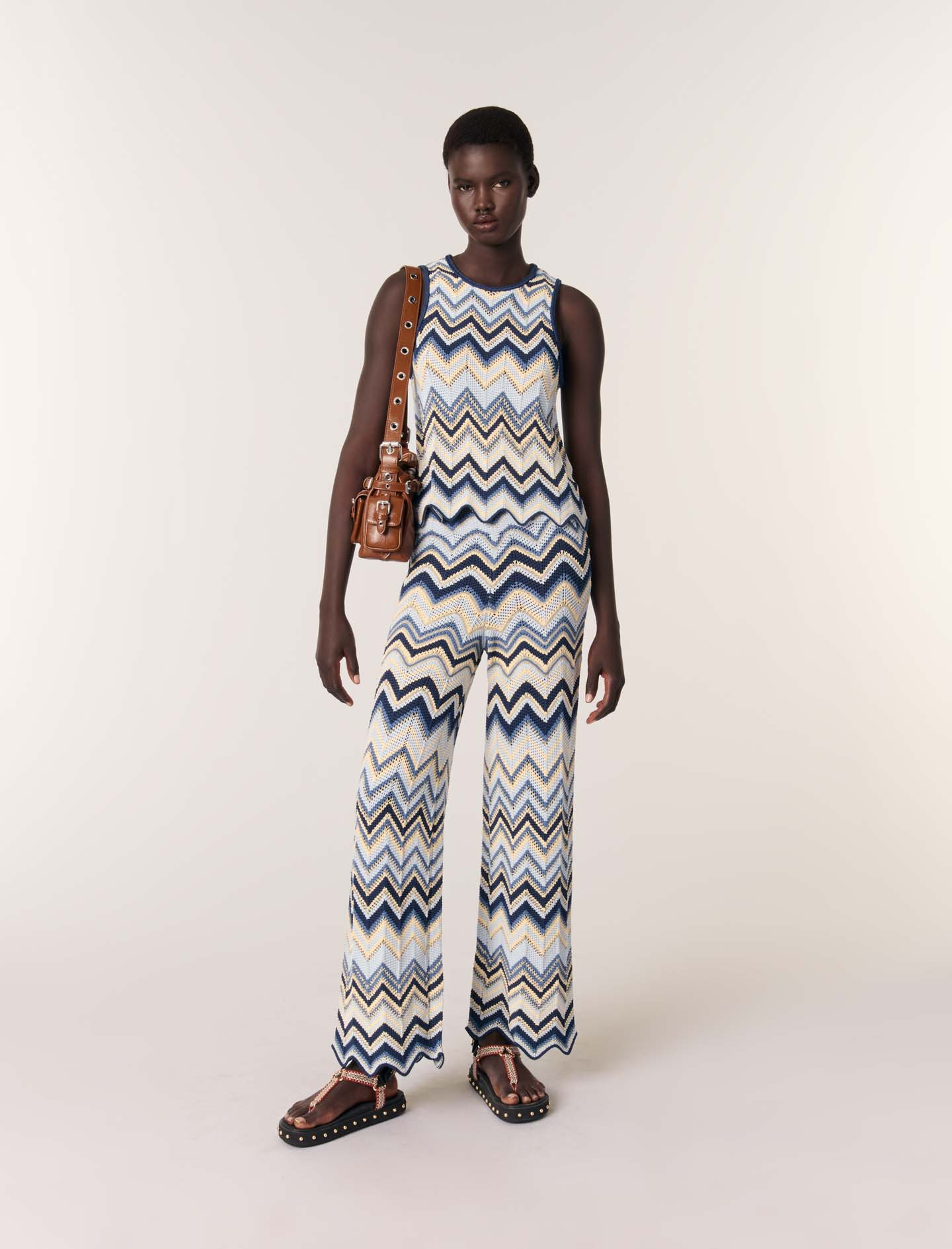 Crochet trousers Blue for Women | Maje | Maje US