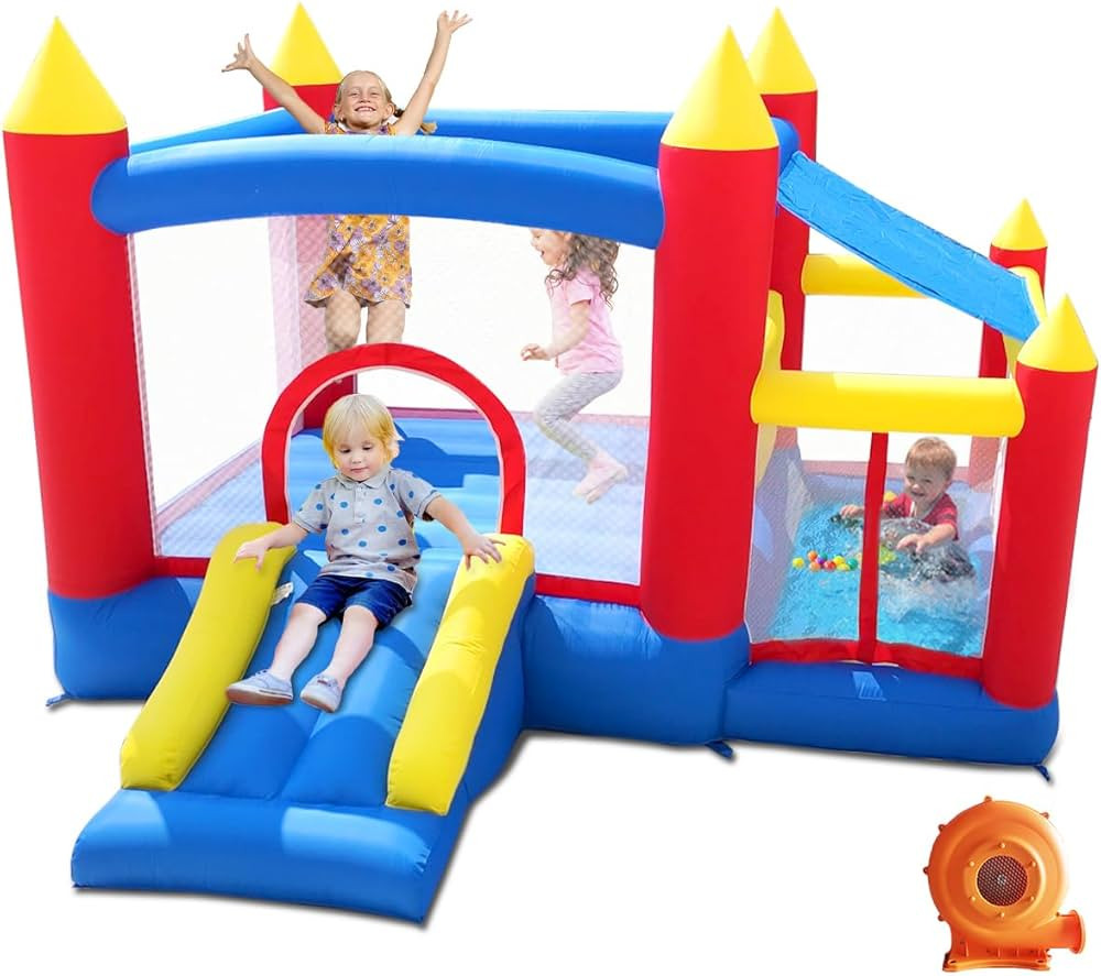 Baralir Inflatable Bounce House with Ball Pit Room for Kids 3-6, Indoor Bounce House with Slide, ... | Amazon (US)