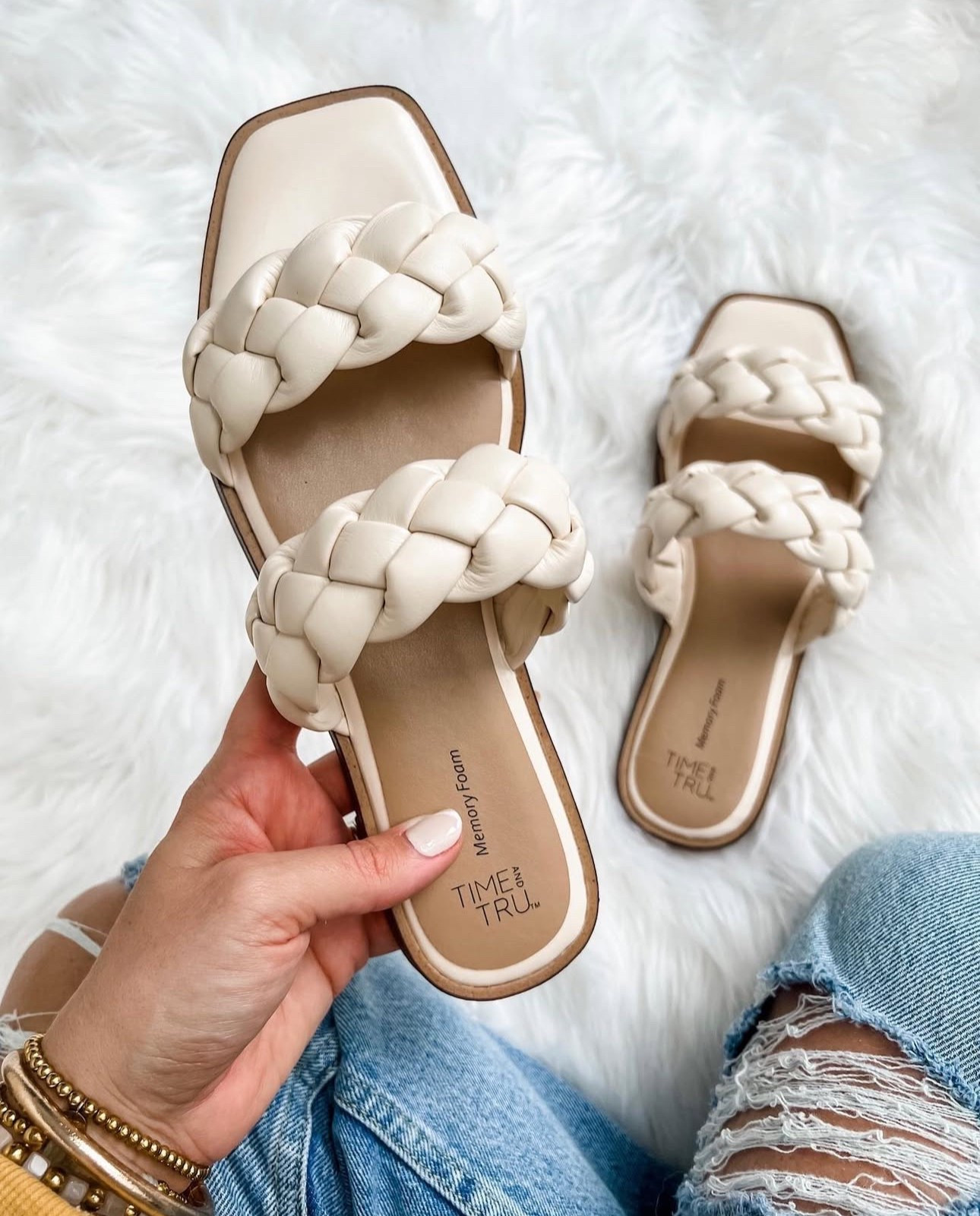 Braided sandals from Walmart! 