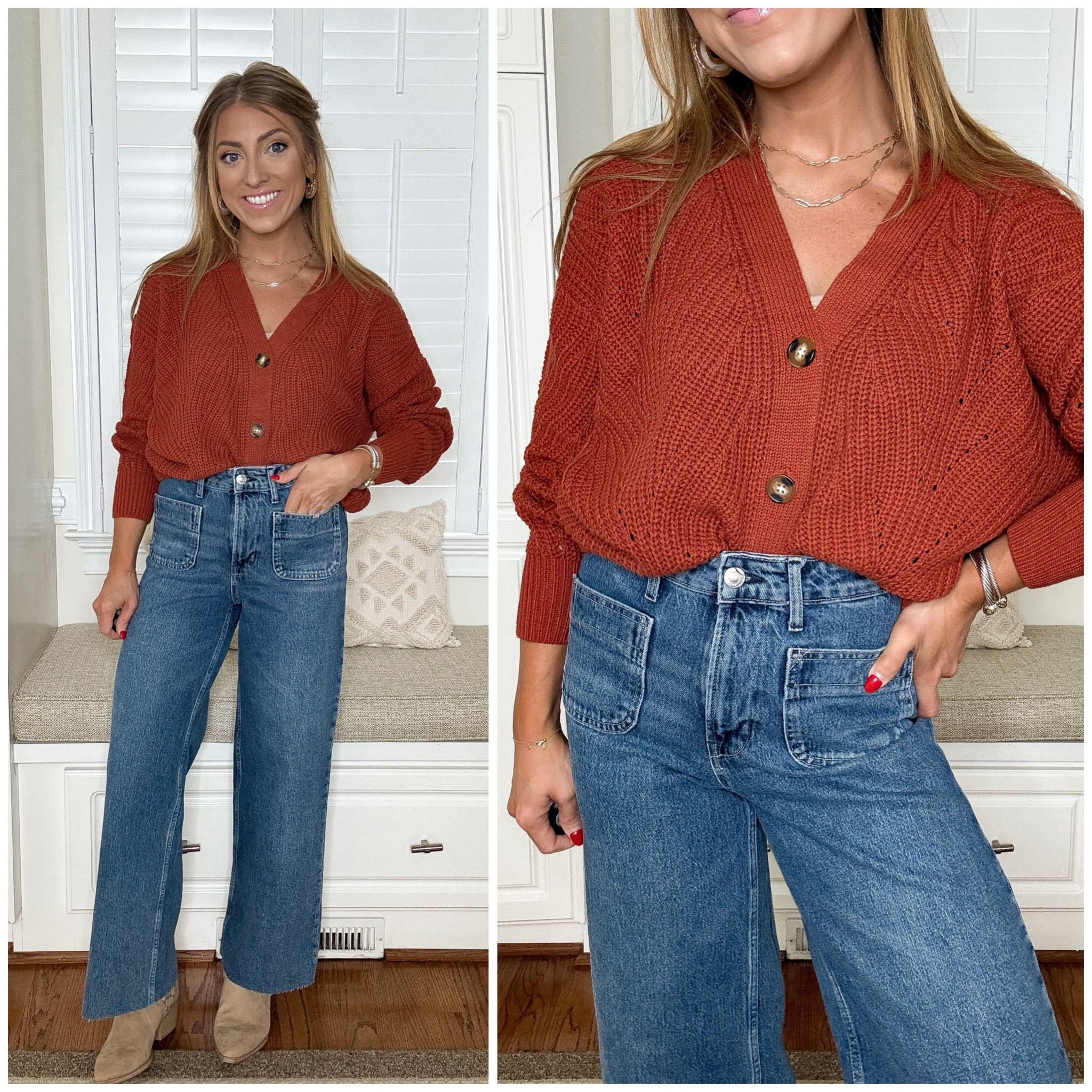 The cutest new cardigan, jeans AND booties from Walmart fashion. These jeans are amazing and run TTS! I trimmed the hem being 5’2. This cardigan comes in four colors and runs TTS.

Walmart fashion. Walmart finds. Walmart new arrivals. LTK under 50. Fall style. 