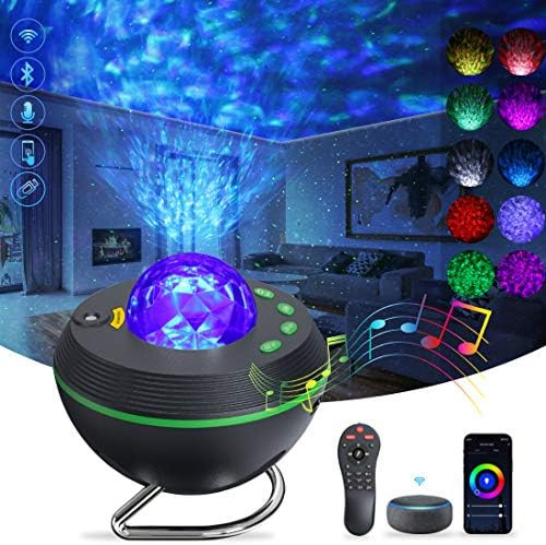 KGC Star Projector Galaxy Projector Ocean Weave Night Light Projector with Bluetooth Speaker & Re... | Amazon (US)