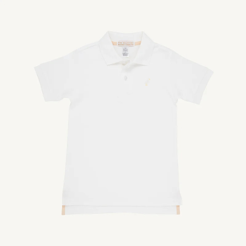 Prim & Proper Polo & Onesie - Worth Avenue White with Multicolor Stork | The Beaufort Bonnet Company