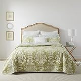 Laura Ashley Rowland Collection Quilt Set-100% Cotton, Reversible, All Season Bedding with Matching  | Amazon (US)