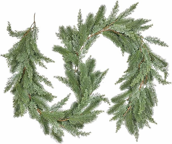 6Ft Artificial Pine Christmas Garland, Winter Greenery Garland for Holiday Season Fireplace Mante... | Amazon (US)