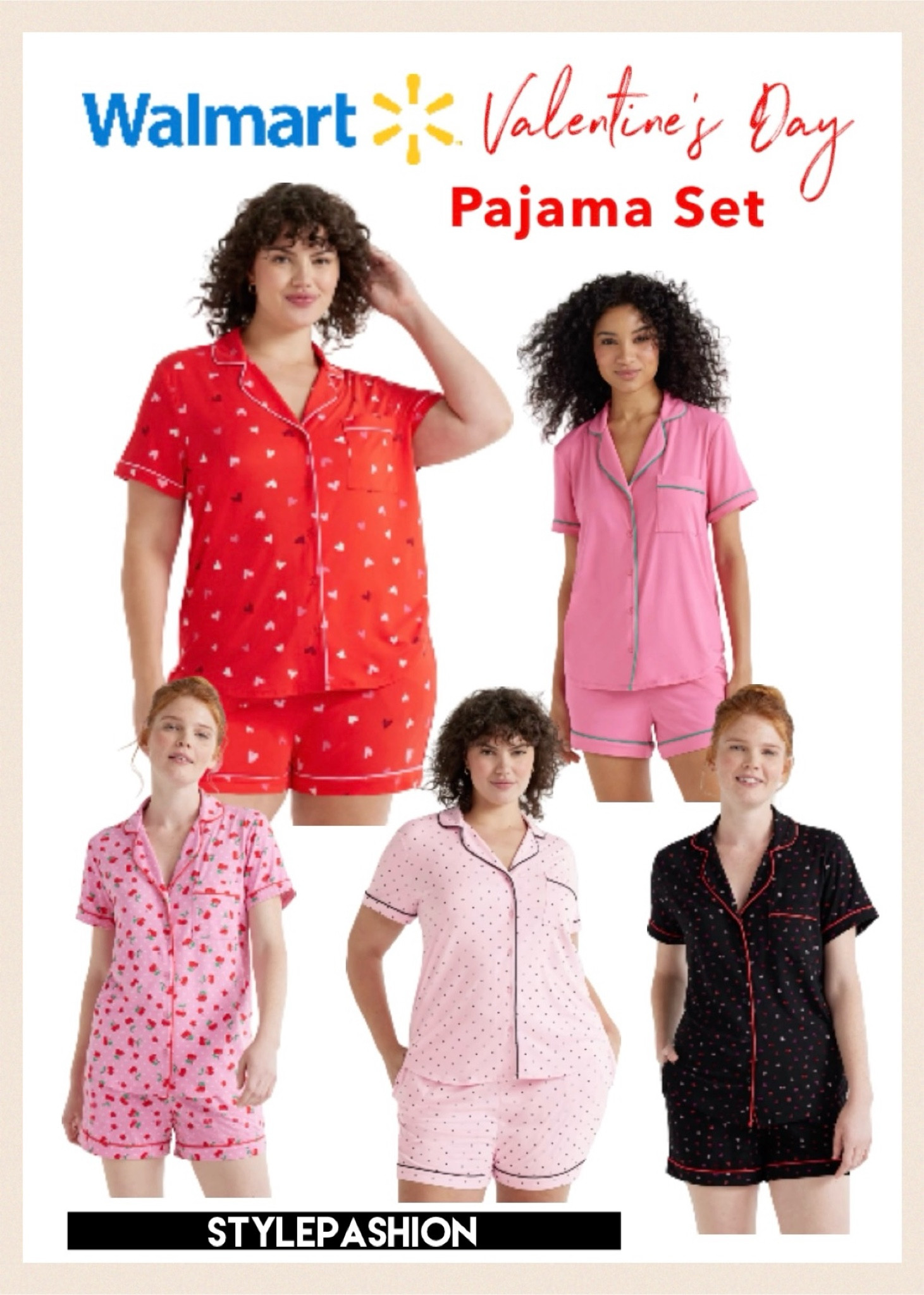 Cute knit pajama set under $20 at Walmart 💕❤️ heats pjs , pj set, shorts pjs, cupid pjs , Cupid pajamas, affordable pajamas, pj set , pajama set #walmartFashion #WalmartFinds 

#LTKSeasonal #LTKsalealert