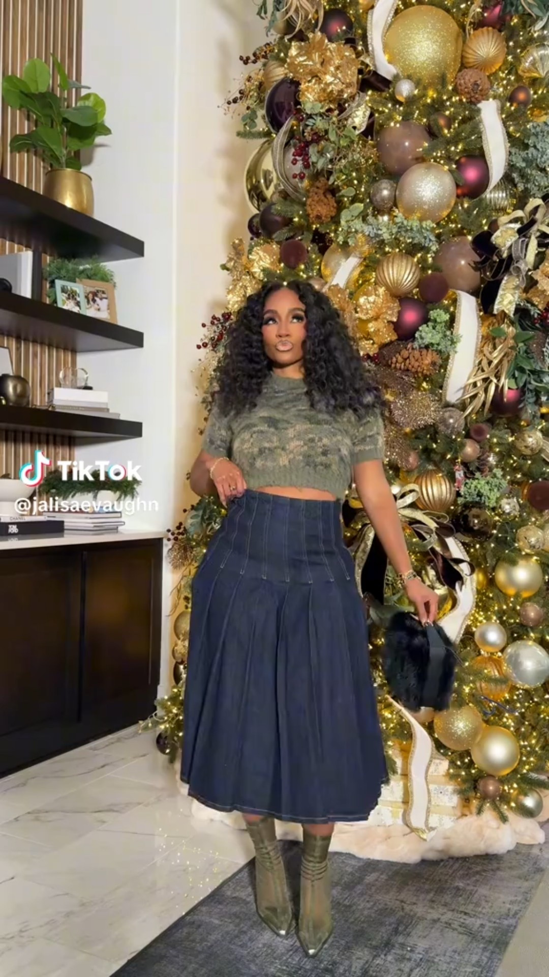 Denim pleated skirt styled two ways! Top and skirt from Walmart!

#LTKootd #LTKFindsUnder50 #LTKMidsize