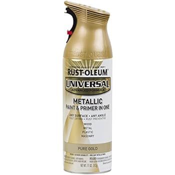 Rust-Oleum 245221-6 PK 245221 Universal All Surface Spray Paint, 11 oz, Metallic Pure Gold, 6 Pac... | Amazon (US)