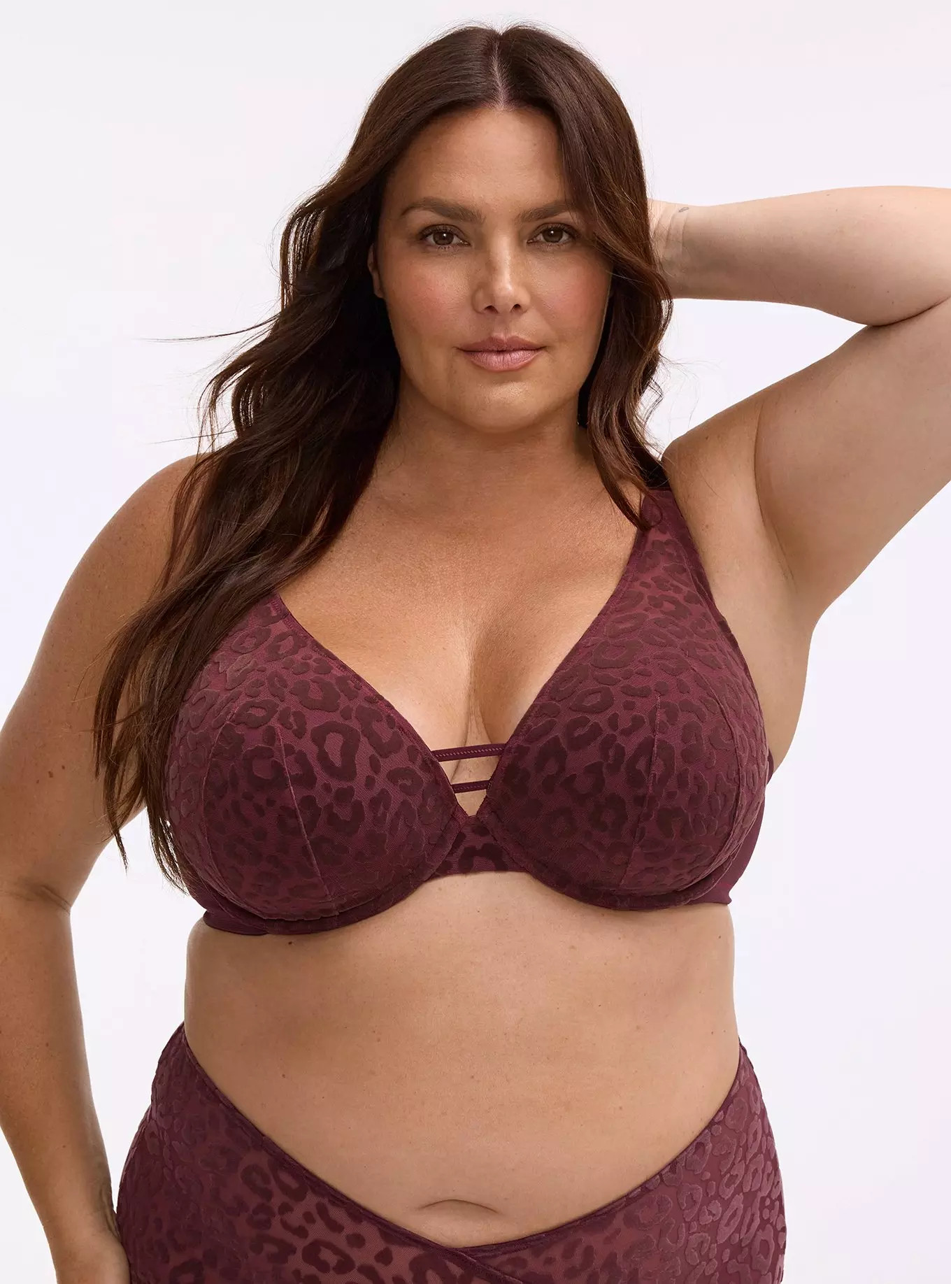 Plunge Push-Up Flocked Mesh High Apex Bra | Torrid (US & Canada)