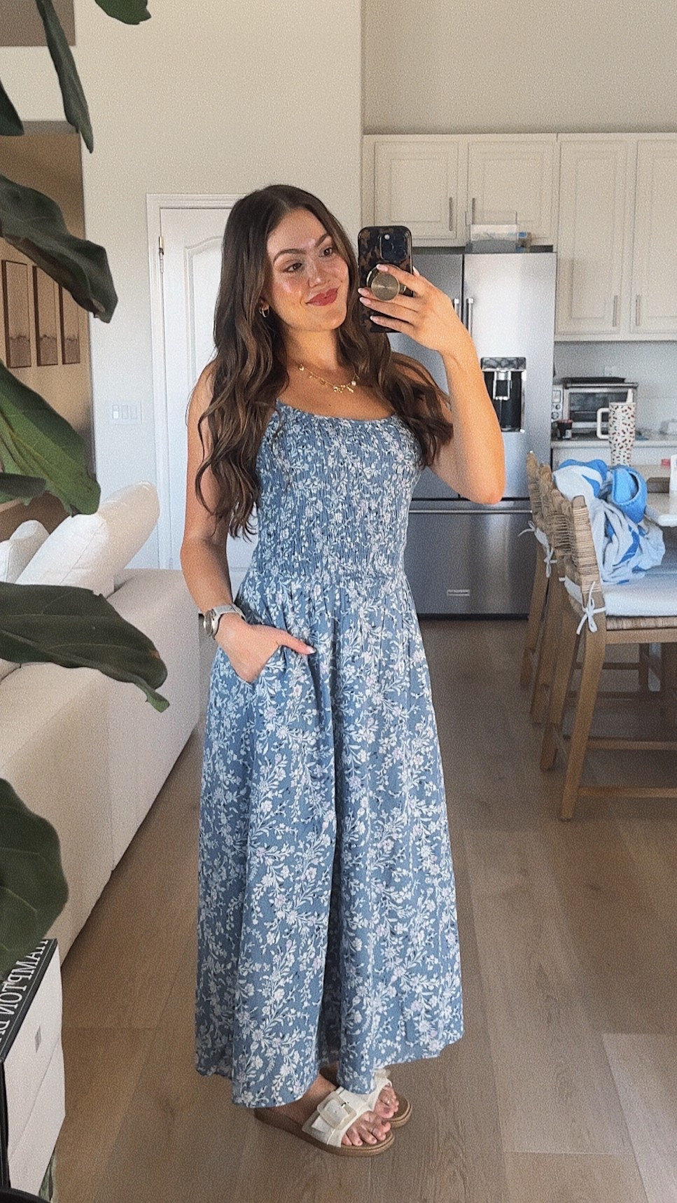 Blue summer floral sundress

#LTKSaleAlert #LTKSeasonal #LTKFindsUnder50