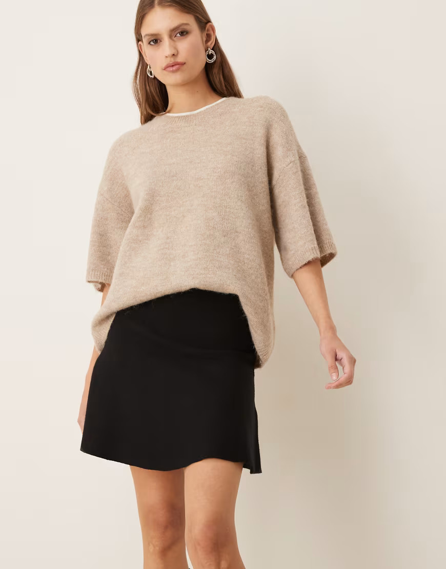 Mango flared mini skirt in black | ASOS (Global)