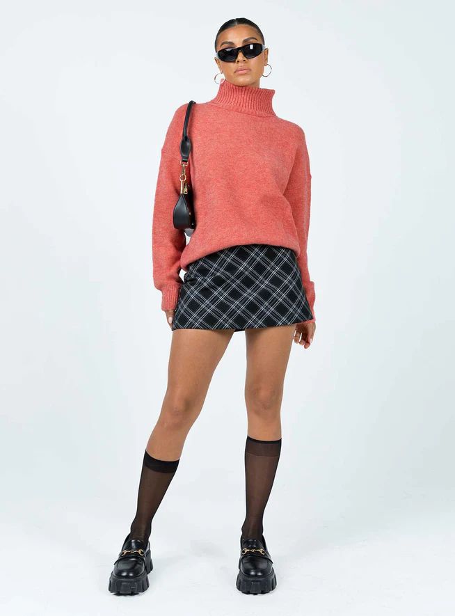 Oswin Turtleneck Sweater Orange | Princess Polly US