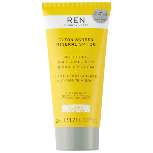 Clean Screen Mineral SPF 30 Mattifying Face Sunscreen - REN Clean Skincare | Sephora | Sephora (US)