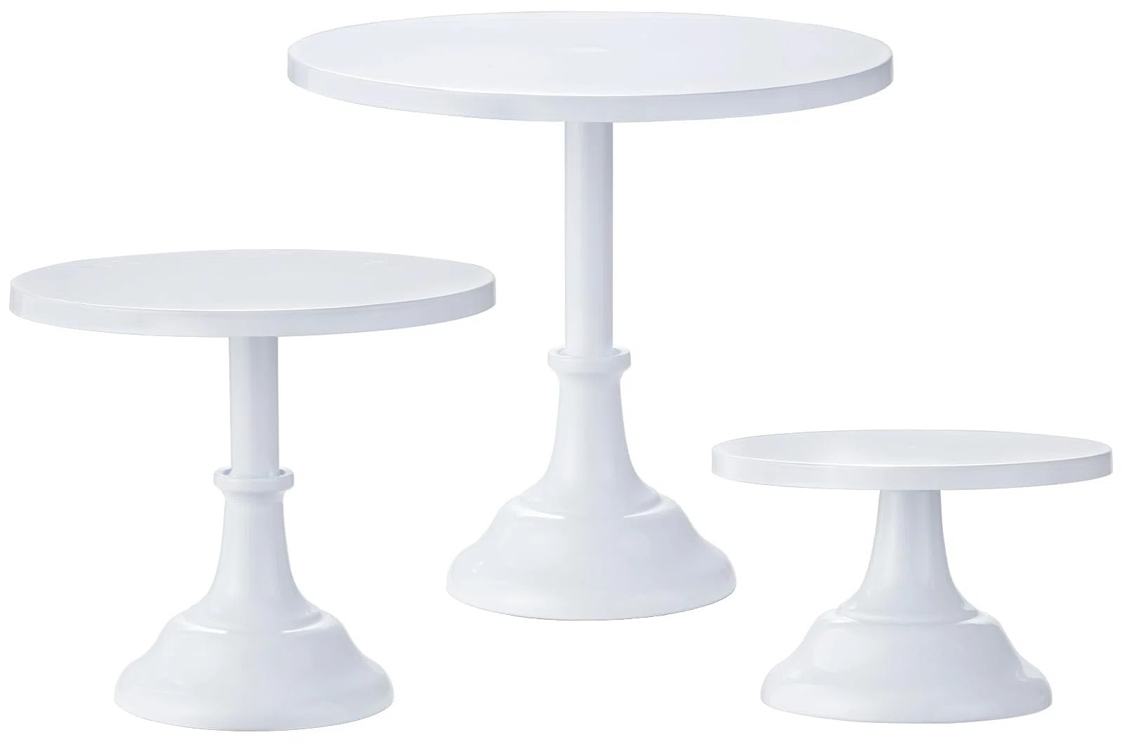 Rosdorf Park 3 Pcs Cake Stand, White Cake Stand Set Disc Diameter 8" 10" 12", Perfect Dessert Tab... | Wayfair North America